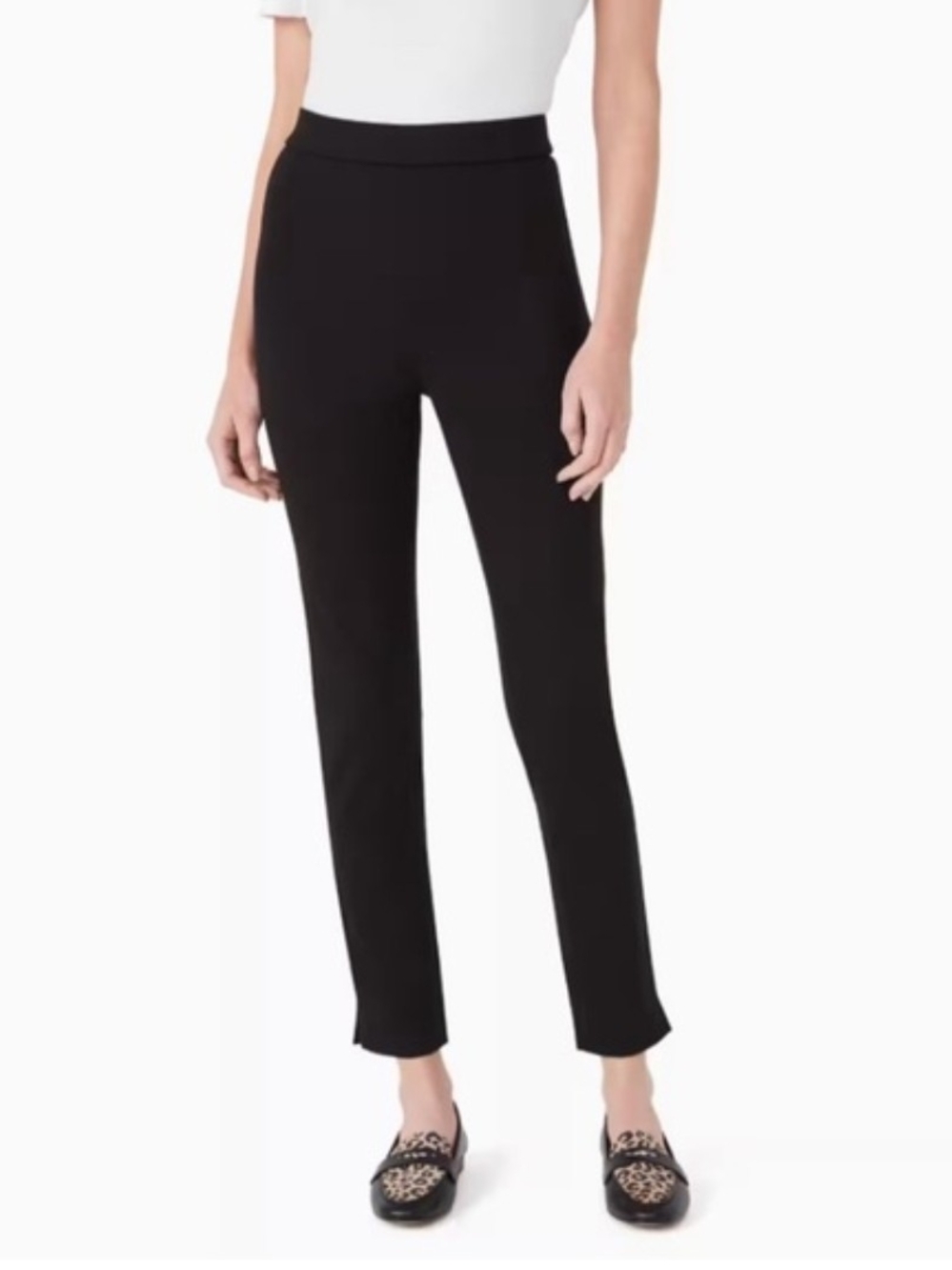 kate spade Ponte Knit Straight Leg Black Pants Medium